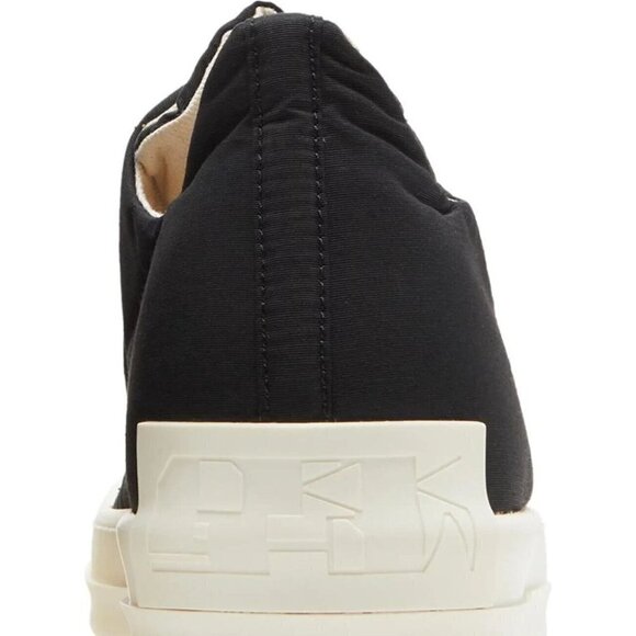 Rick Owens DRKSHDW License Plate Strobe Low Sneaks Black Size 40.5 M7.5 W10.5 - Picture 8 of 16